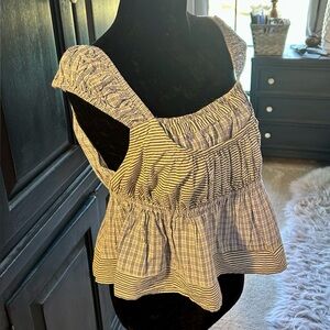 Anthropologie Striped Blue Women's Top